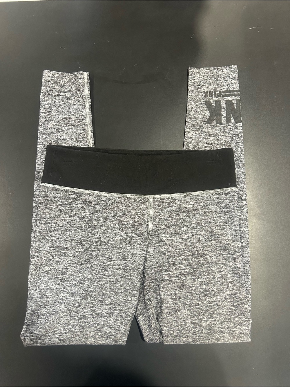 Women’s PINK Grey Active Leggings with Contrast Waistband